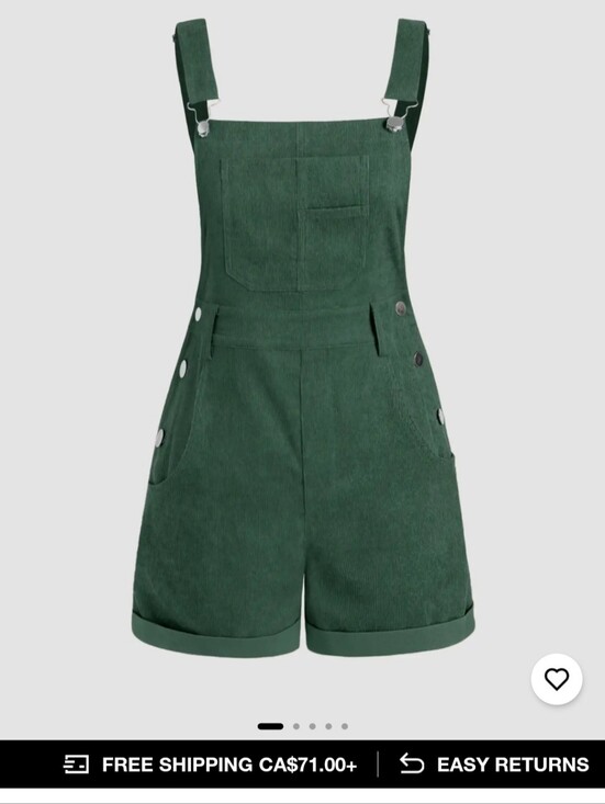 Cider Pants - Cider Corduroy Overalls, Dark Green, Size